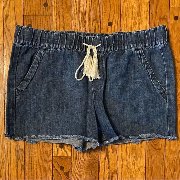 Ann Taylor Pants - Ann taylor Loft denim drawstring‎ waist Shorty shorts